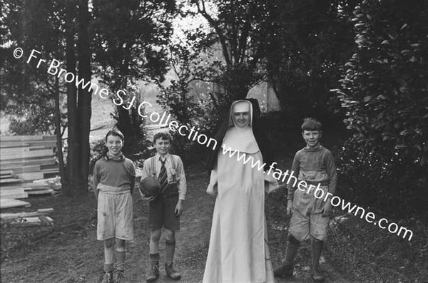 BOYS AT D.C.W. WITH NUN